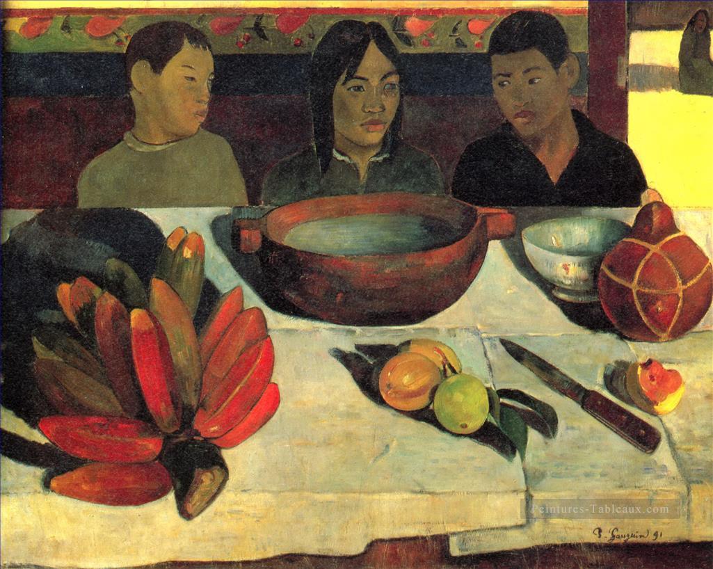 Le Repas Les Bananes postimpressionnisme Primitivisme Paul Gauguin Peintures à l'huile